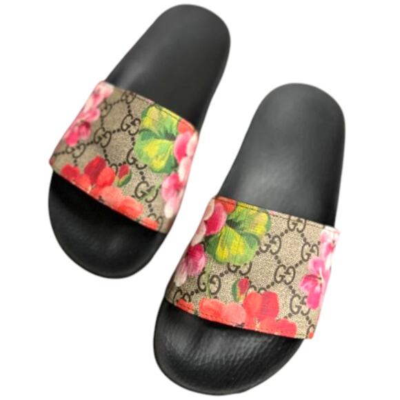 Gucci GG Supreme Bloom Slides Size 39B / US 9 MSRP $575 - Picture 1 of 5